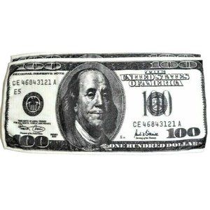 100 Dollar Bill Kitchen Towels Lightweight Novelty 19 x 9 Inch Gift Set of 2